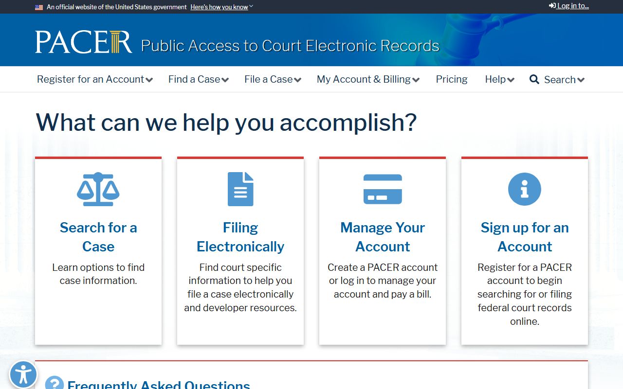 PACER federal court docket access for District of Oregon cases