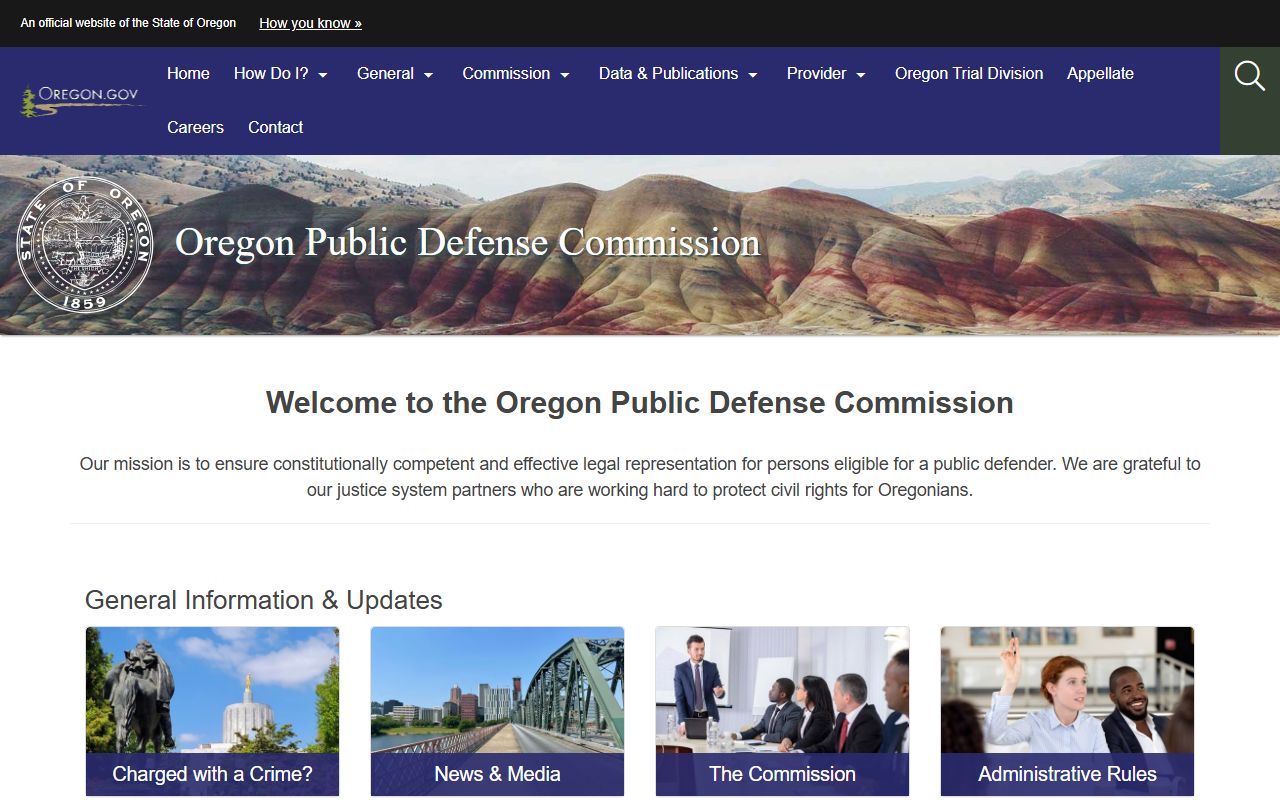 Oregon Public Defense Commission, counsel after a Clackamas County arrest