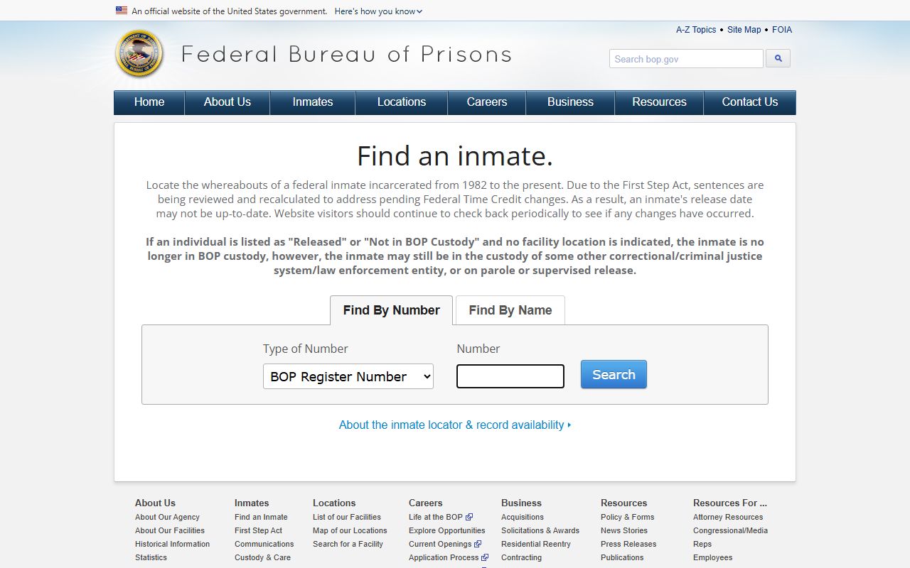 Federal BOP inmate locator for released inmates near Clackamas County